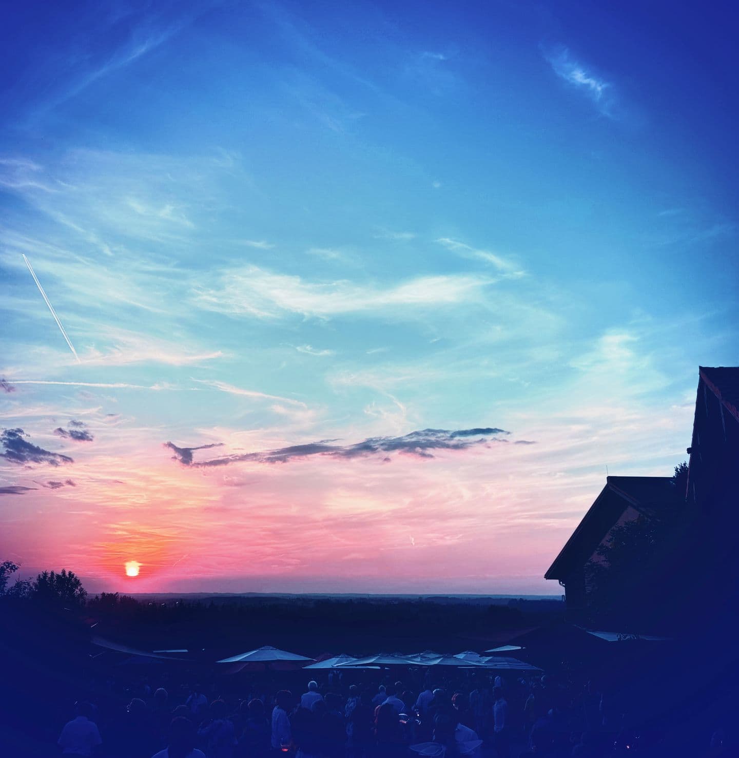 Sonnenuntergang über Immling